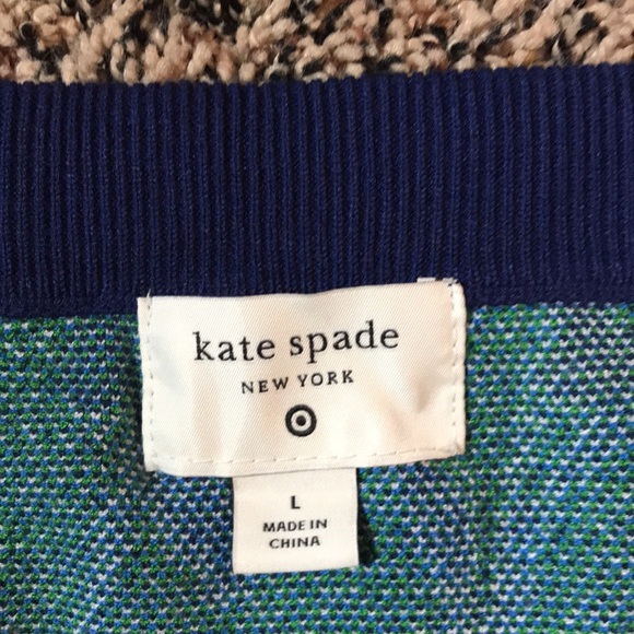Kate Spade X Target Floral Blue Midi Skirt Pull On Soft Knit Stretch Sz L | NWT - Picture 6 of 8